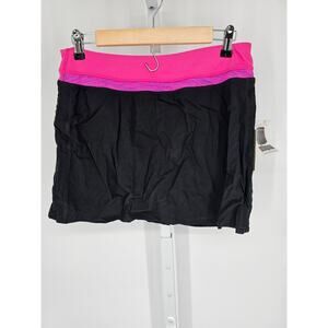 Tangerine Women's Purple Black Elastic Waist Athletic Mini Skirt Size M
